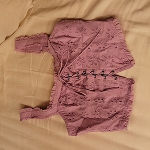 UO Purple Corset Crop Top